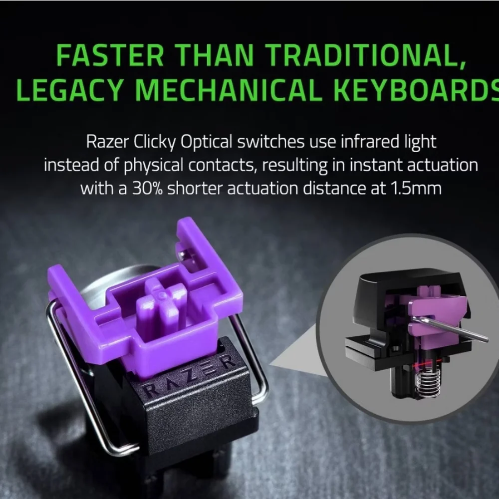 Razer Huntsman 60 Mini Keyboard - Black with RGB Lighting